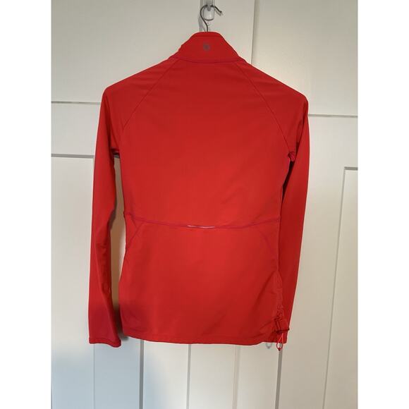 Athleta Women's 1/2 Zip Pullover Size Small Breathable Thumb Holes Pink Coral - Picture 5 of 10